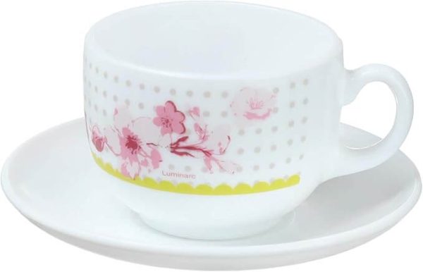Luminarc Coffret De 6 Verres à Café Tasse et Sous Tasses - GARDEN 9 CL
