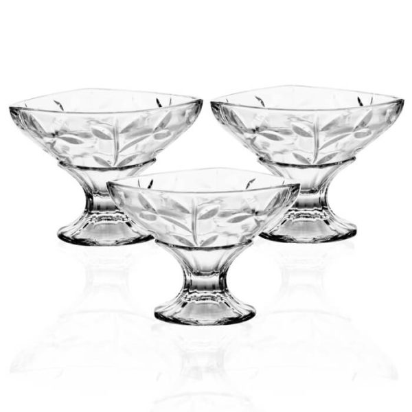 Set de 3 coupes à glace en verre 300 ML