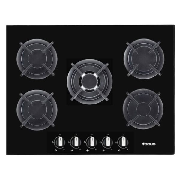 Plaque de Cuisson Encastrable FOCUS F4109B 5 Feux 90 cm - Inox