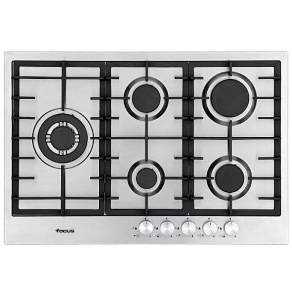 Plaque de Cuisson Encastrable FOCUS F811X 5 Feux 75 cm - Inox