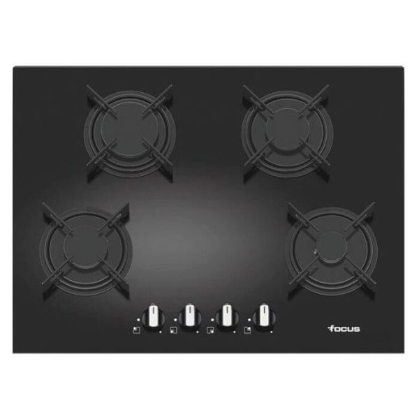 Plaque de Cuisson Encastrable FOCUS F410B 4 Feux 70 cm - Noir