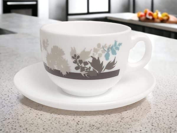 Luminarc Coffret De 6 Verres à Café Tasse et Sous Tasses - FOLIAGE 9 CL