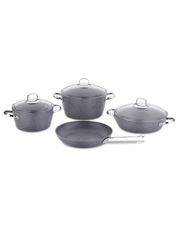 Set 7 Pièces KORKMAZ Nea Granit - Gris (A2892)