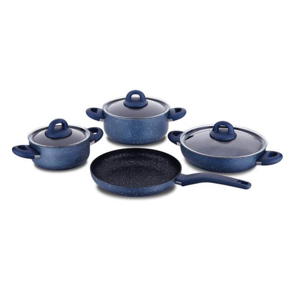 Set De 7 Pièces Korkmaz A2893 Bella Granite Azura - Bleu