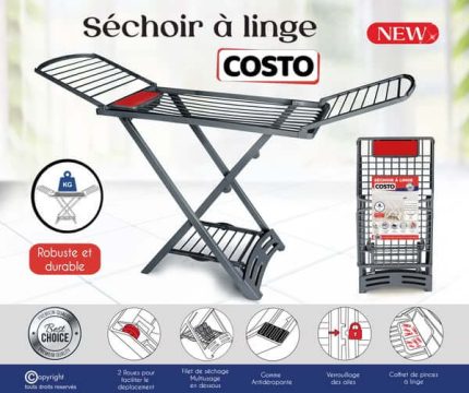 Sèche Linge COSTO SOTUFAB 183 x 55 x 112 cm - Gris