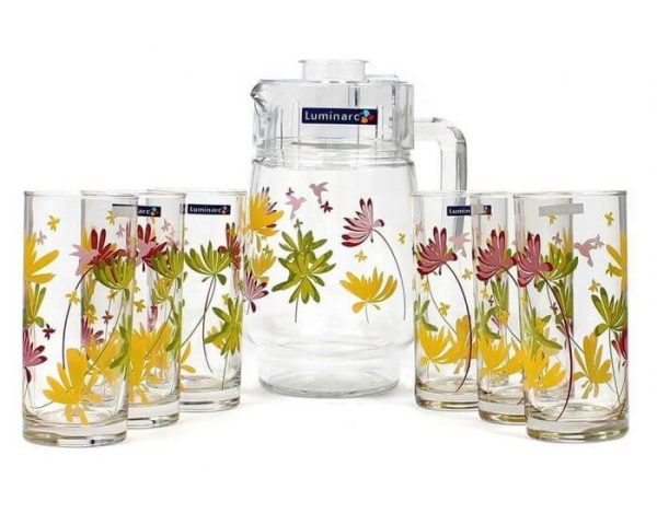 Service à Boissons LUMINARC Crazy Flower - 7 Pièces