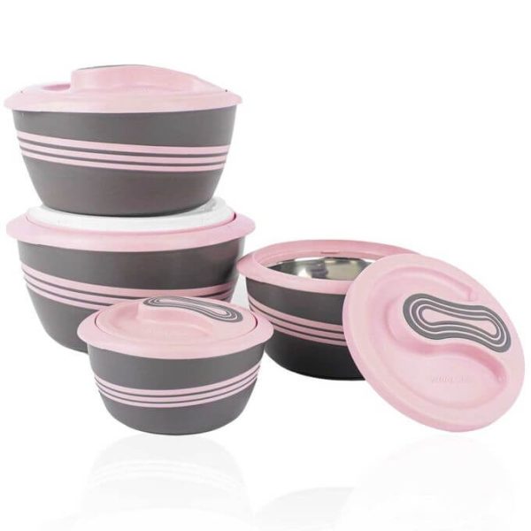 Lot De 4 Thermos Alimentaire Isotherme Pinnacle Rose