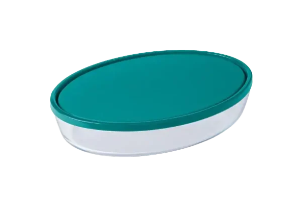 Plat à four ovale en verre avec couvercle- Cook & Store 35*24 cm / 3L