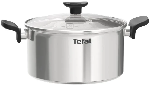 Tefal Faitout 24 cm (5 L) + couvercle verre, Induction
