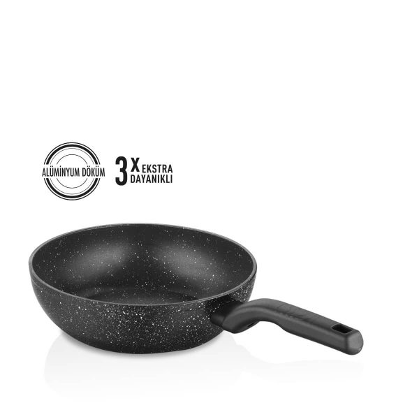 Poêle à Wok KORKMAZ Ornella 24x6.5cm - Noir (A1118)