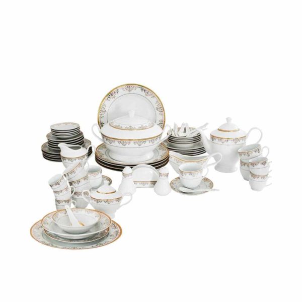 Service à Table 72Pièces Céramique Doré BRAVO G1649