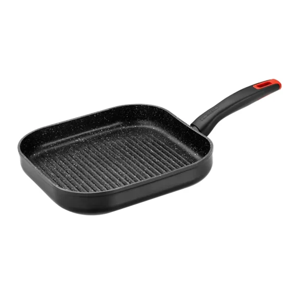 Poêle à griller, aluminium, 28 x 28 cm, "Titan Rock" - Monix