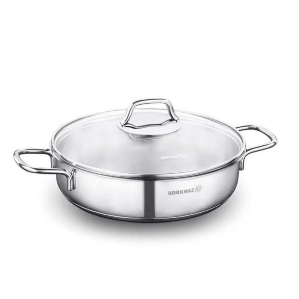 faitout Courte ( sauteuse) korkmaz Perla 22cm Inox