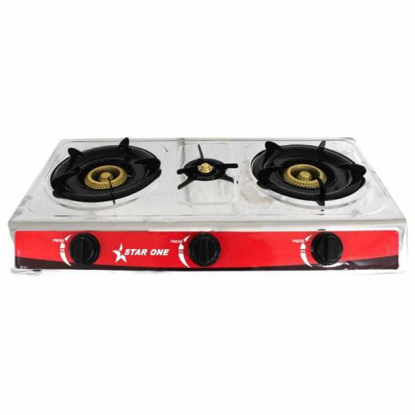 Réchaud à Gaz 3 Feux Inox STAR ONE