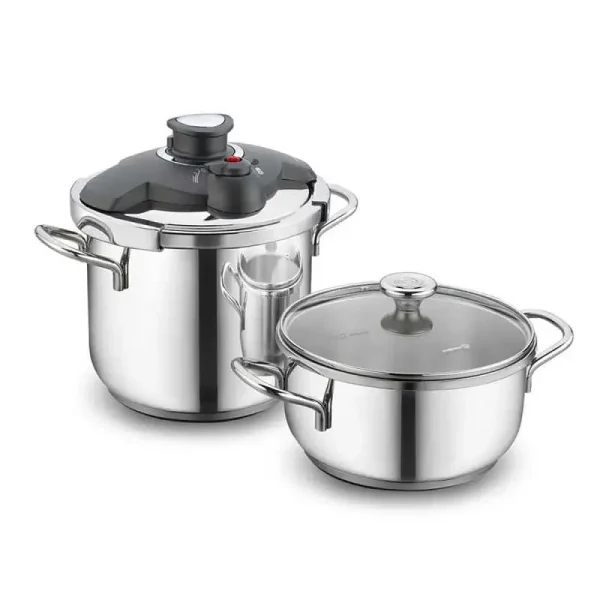 Set Cocotte double Korkmaz Aqua A171 ,7 Litres + 3LFaitout Inox