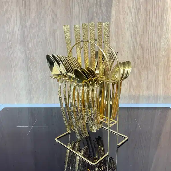 Ensemble de 24 couverts de luxe en acier inoxydable