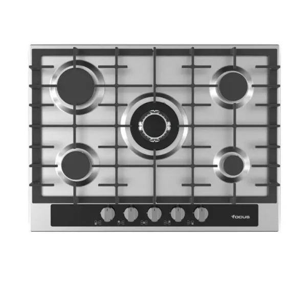 Plaque de Cuisson Focus F.8011XS 5 Feux 70 cm Avec Thermocouple Inox