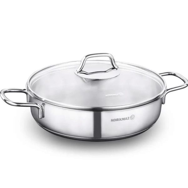 Shallow Pan Korkmaz Perla A1658 24Cm Inox