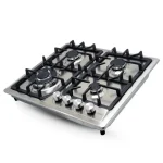 [FH402SCGO] Plaque de Cuisson à Gaz 4 Feux Inox Métal Fonte FLORENCE FH-402SC