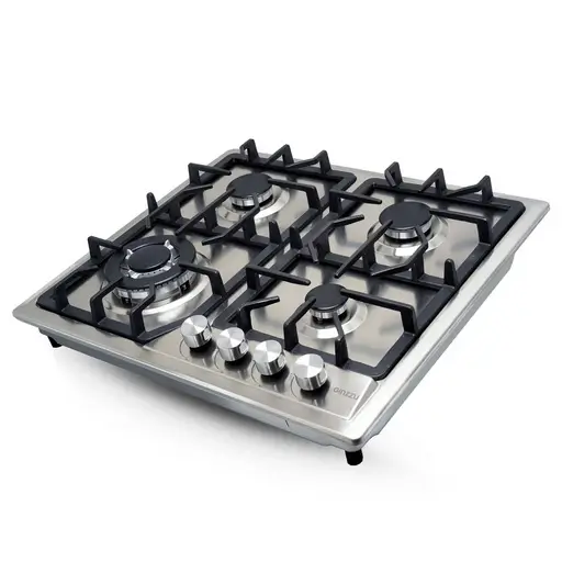 [FH402SCGO] Plaque de Cuisson à Gaz 4 Feux Inox Métal Fonte FLORENCE FH-402SC