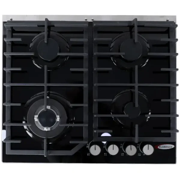 Plaque de Cuisson FLORENCE FH-6095GB - 4Feux - Fonte - Vitre Noir