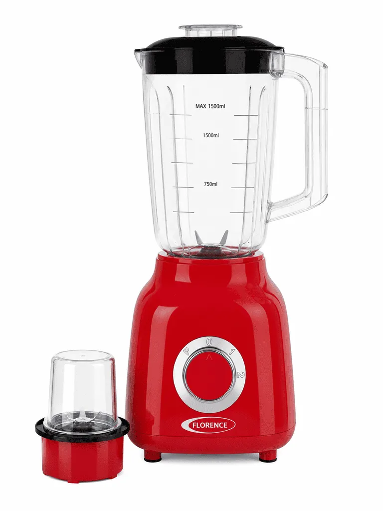 Blender Avec Moulin A Epices 1,5L -Florence - 1000W- Rouge1 Blender Avec Moulin A Epices 15L Florence 1000W Rouge1 | Krichen Distribution