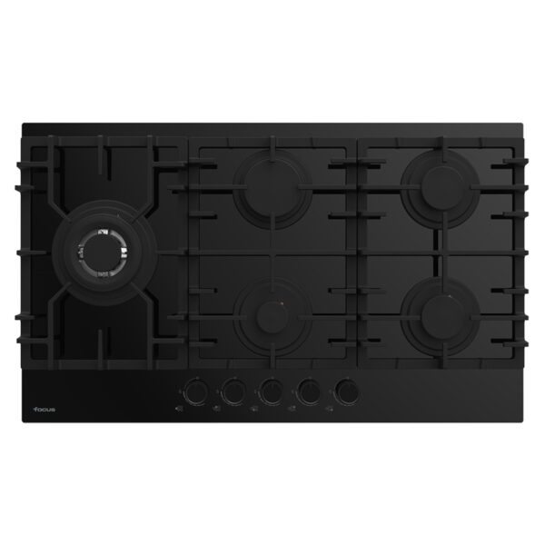 Plaque De Cuisson Focus 5 Feux 90Cm Noir F8009BS