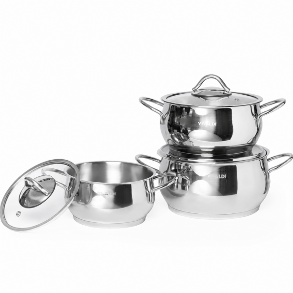 Batterie De Cuisine UFO 6 pièces Inox 18/10 Vivaldi - Argent