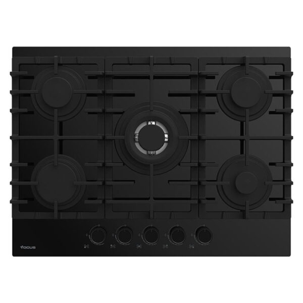 Plaque De Cuisson Focus 5 Feux 70Cm Noir F8006BS