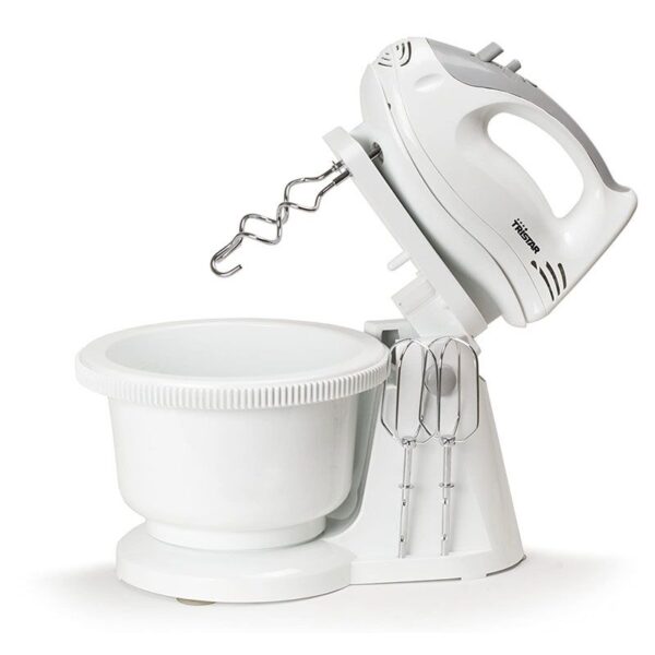 Batteur avec Bol TRISTAR MX-4152 200W- 5VITESSES -Turbo- Blanc