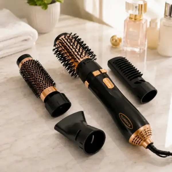 Brosse Coiffante Rotative  5EN1 FLORENCE HK438 1200Watts - Noir