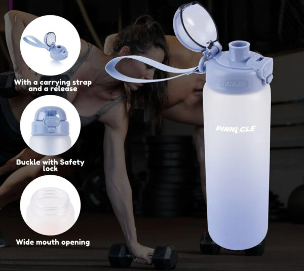 Bouteille d'eau 1L PROMIST Pinnacle Bleu