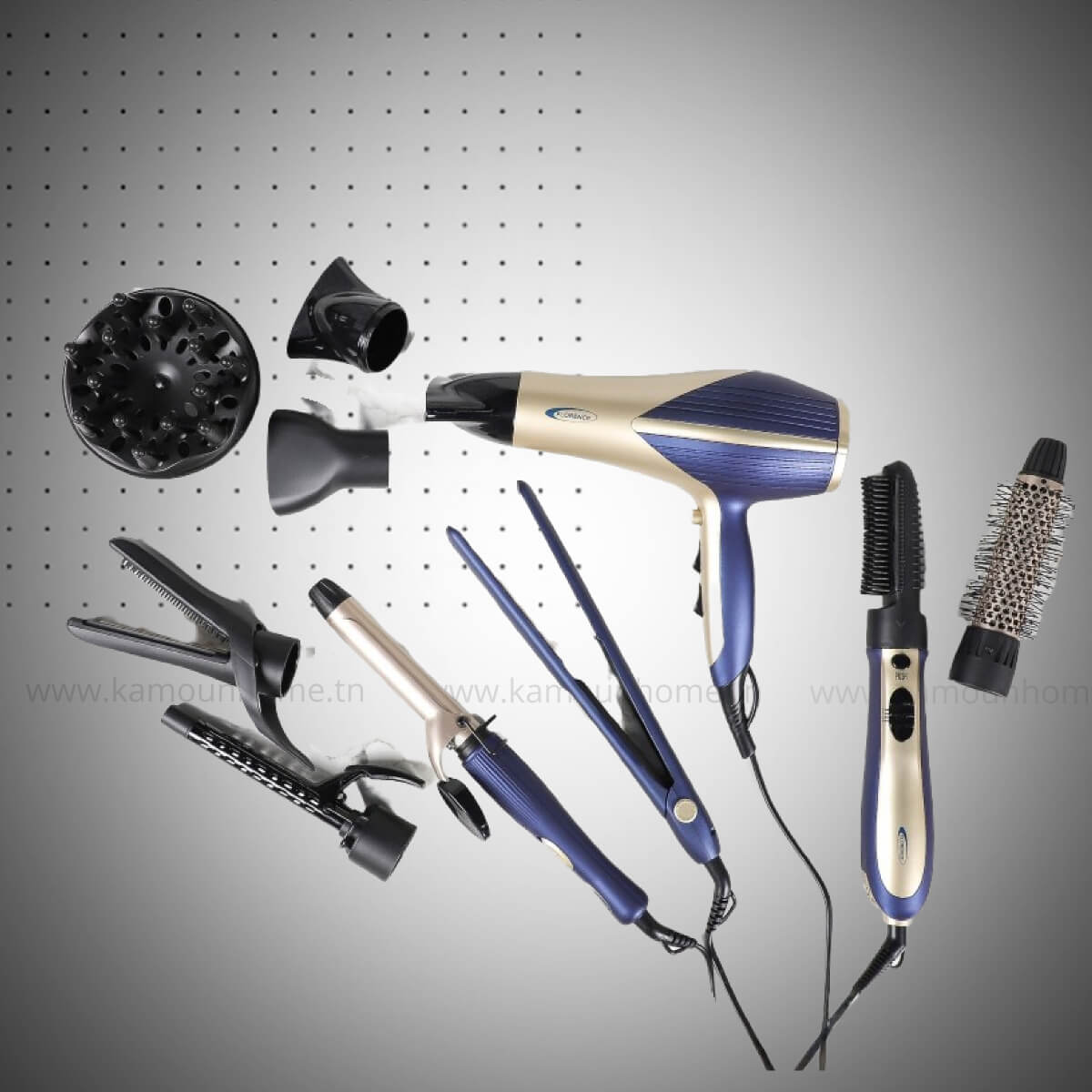 Coffret-Cheveux-12En1-2200W-Florence-AG535-S12-NOIR-2 Coffret Cheveux 12En1 2200W Florence AG535 S12 NOIR 2 | Krichen Distribution