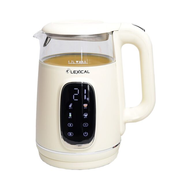 Bouilloire Electrique Lexical LEK-1462-3 Avec Afficheur Température 2200W Beige 1,7L
