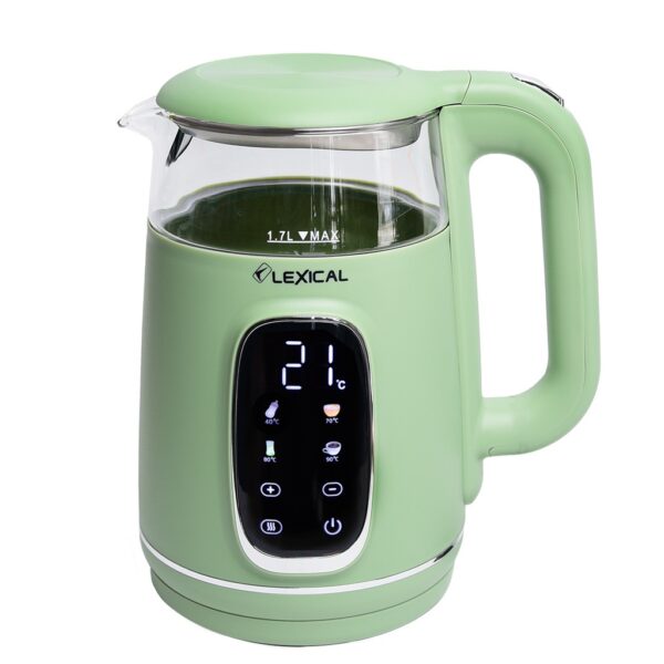Bouilloire Electrique Lexical LEK-1462-7 Avec Afficheur Température 2200W Vert 1,7L