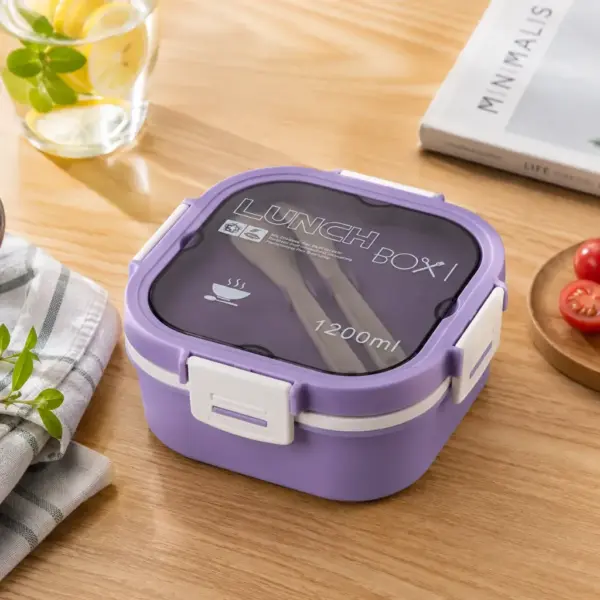 Lunch Box Carre 9126-1 1200ML VIOLET