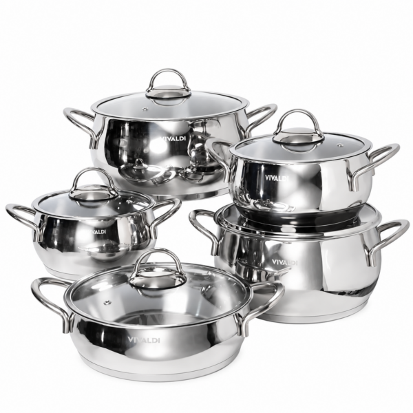 Batterie De Cuisine Rana10 pièces Inox 18/10 Vivaldi