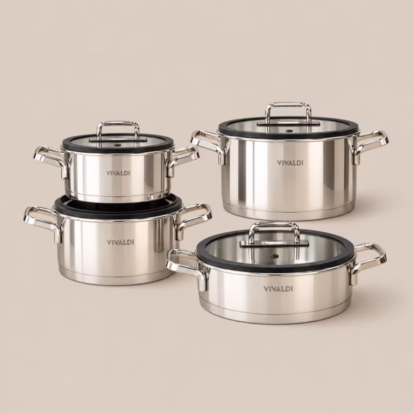 Batterie De Cuisine Prime 8 pièces Inox 18/10 Vivaldi