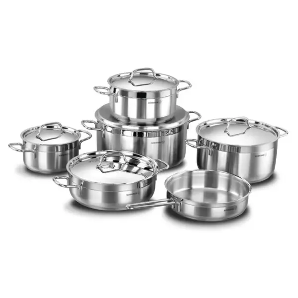 Batterie De Cuisine de 11 Pièces Korkmaz Alpha Plus A1641 Inox