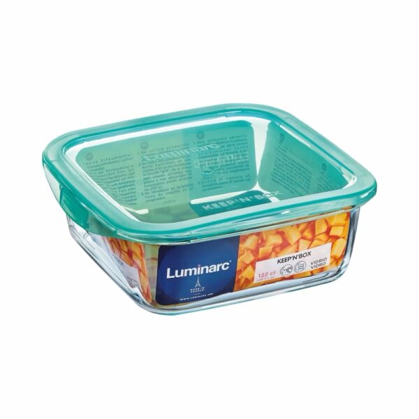 KEEP'N'BOX - Boite large de conservation carrée + couvercle lagoon 122cl